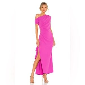Elliatt Pink Off-Shoulder Midi Dress